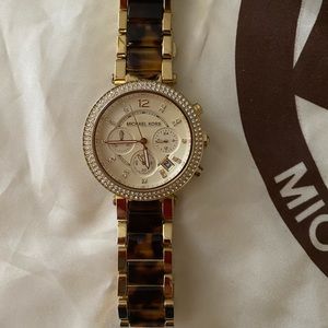 Michael Kors Parker Tortoiseshell Dial Watch